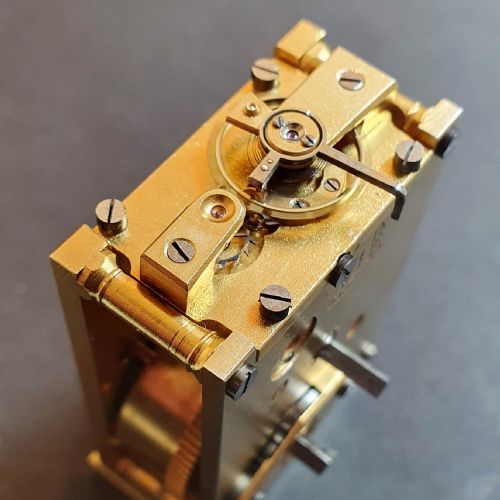 FINE MINIATURE SILVER TIMEPIECE CLOCK - ADDITIONAL PHOTO 1