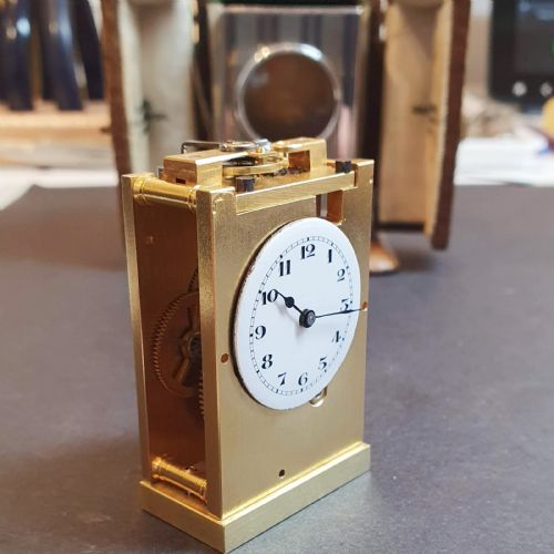 FINE MINIATURE SILVER TIMEPIECE CLOCK - ADDITIONAL PHOTO 5