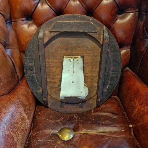 LARGE EARLY 'WOODEN DIAL' WALL CLOCK CAMERER CUSS - ADDITIONAL PHOTO 3