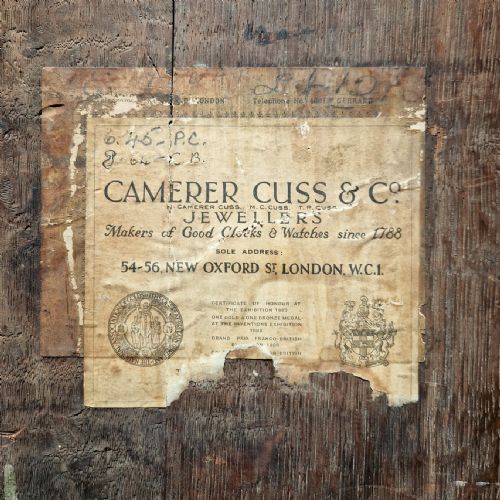 LARGE EARLY 'WOODEN DIAL' WALL CLOCK CAMERER CUSS - ADDITIONAL PHOTO 6