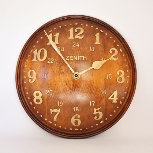 a good '24hr' dial zenith wall clock - CATEGORY: ANTIQUE CLOCKS - DATED 1940