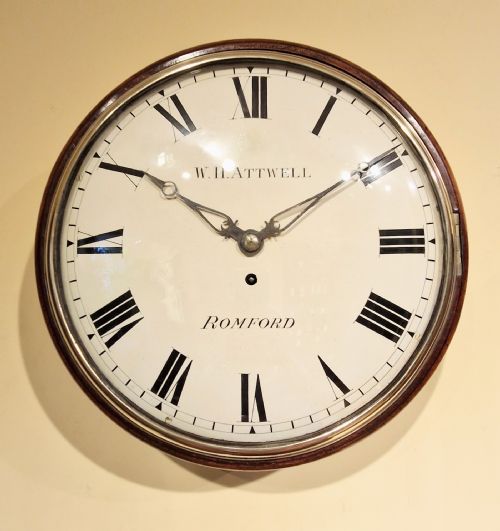 fabulous romford convex dial clock - CATEGORY: ANTIQUE CLOCKS - DATED 1850