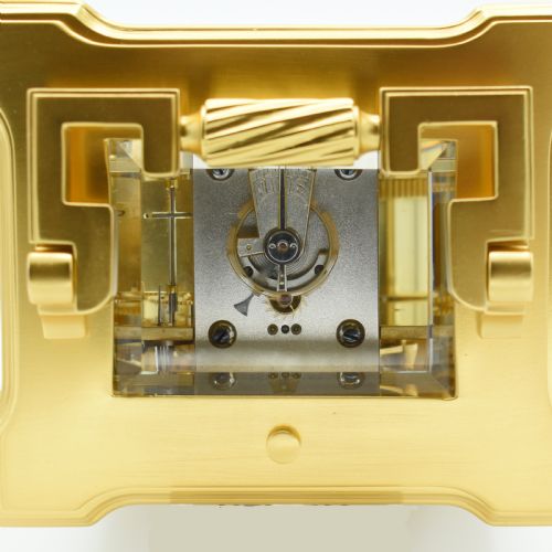 FINE LARGE CORINTHIAN CARRIAGE CLOCK - ADDITIONAL PHOTO 4