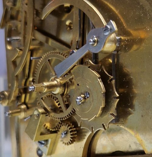 FINE LARGE CORINTHIAN CARRIAGE CLOCK - ADDITIONAL PHOTO 6