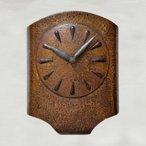 arts crafts wall clock - CATEGORY: ANTIQUE CLOCKS - DATED 1950