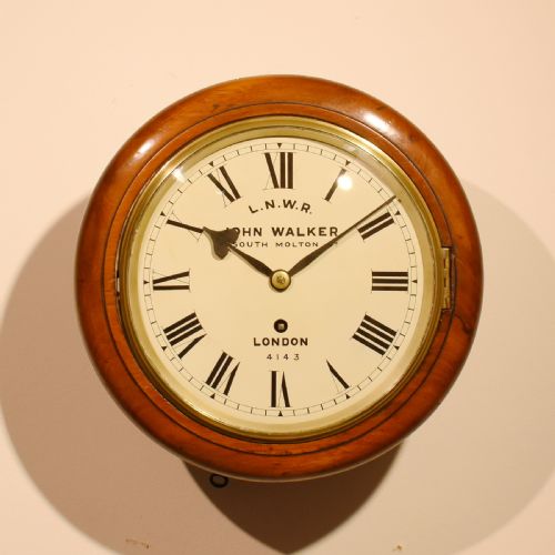 8 inch lnwr john walker railway clock - CATEGORY: ANTIQUE CLOCKS - DATED 1900