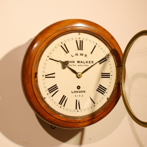 8 INCH LNWR JOHN WALKER RAILWAY CLOCK - ADDITIONAL PHOTO 2