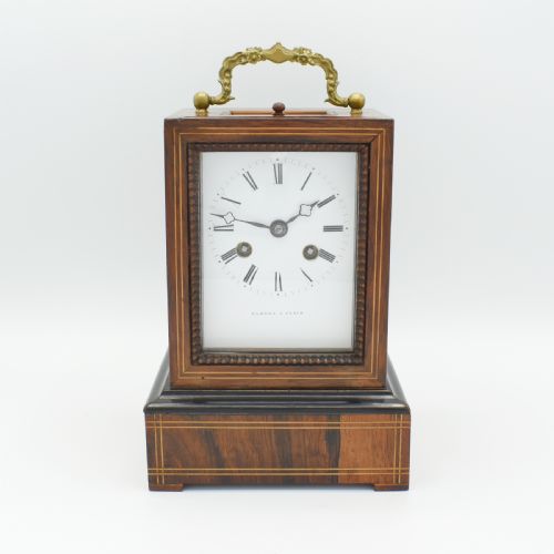 cleret of paris 'pendule portative' mantel clock - CATEGORY: ANTIQUE CLOCKS - DATED 1850