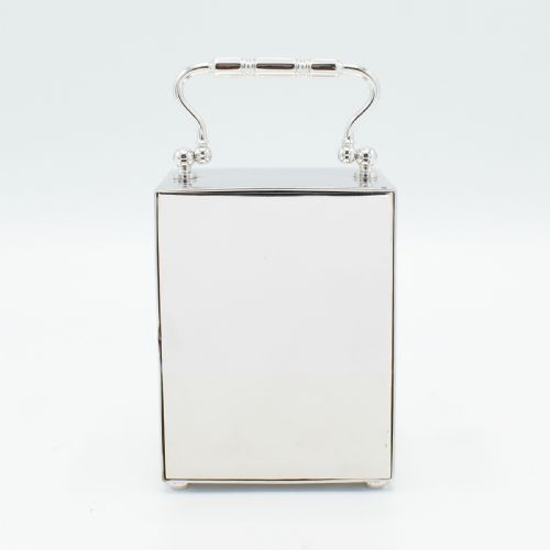 MINIATURE CARRIAGE CLOCK RHODIUM - ADDITIONAL PHOTO 2