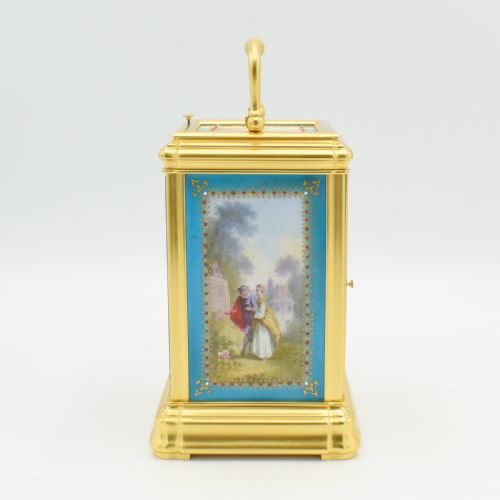RARE 'SEVRES' PANELS CARRIAGE CLOCK - ADDITIONAL PHOTO 3