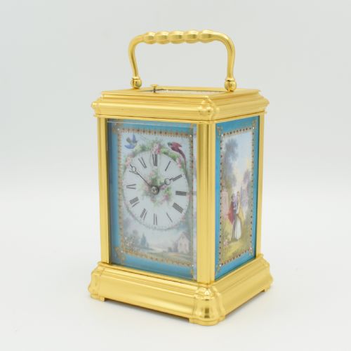 RARE 'SEVRES' PANELS CARRIAGE CLOCK - ADDITIONAL PHOTO 6