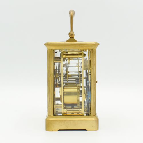 ATTRACTIVE GILT CARRIAGE CLOCK WITH CASE - ADDITIONAL PHOTO 2