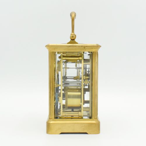ATTRACTIVE GILT CARRIAGE CLOCK WITH CASE - ADDITIONAL PHOTO 7