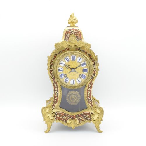 CLASSIC PARISIAN BOULLE MANTEL CLOCK WITH RARE BRACKET - ADDITIONAL PHOTO 4