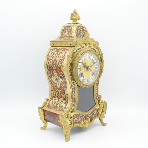 CLASSIC PARISIAN BOULLE MANTEL CLOCK WITH RARE BRACKET - ADDITIONAL PHOTO 5