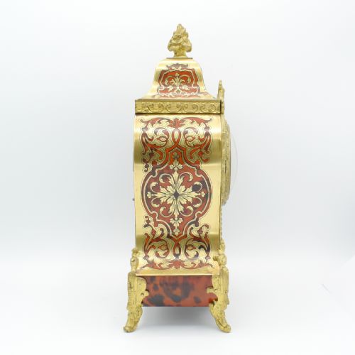 CLASSIC PARISIAN BOULLE MANTEL CLOCK WITH RARE BRACKET - ADDITIONAL PHOTO 6