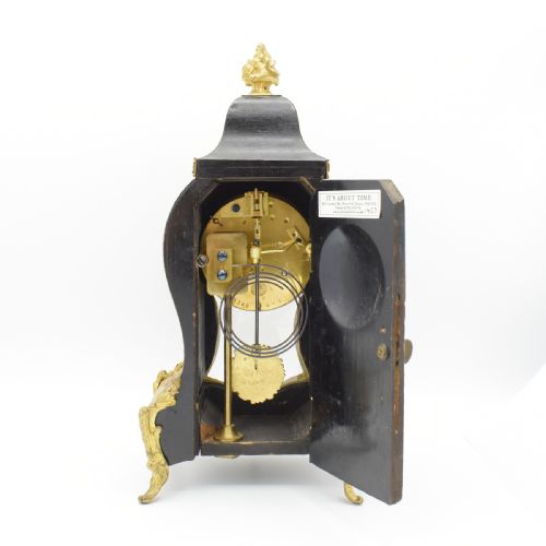 CLASSIC PARISIAN BOULLE MANTEL CLOCK WITH RARE BRACKET - ADDITIONAL PHOTO 9