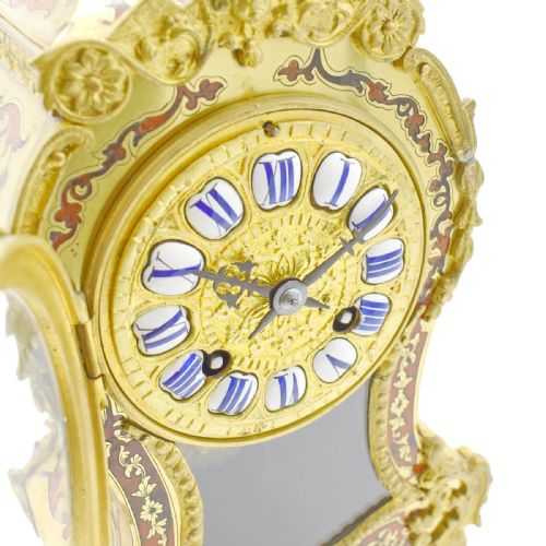 CLASSIC PARISIAN BOULLE MANTEL CLOCK WITH RARE BRACKET - ADDITIONAL PHOTO 14