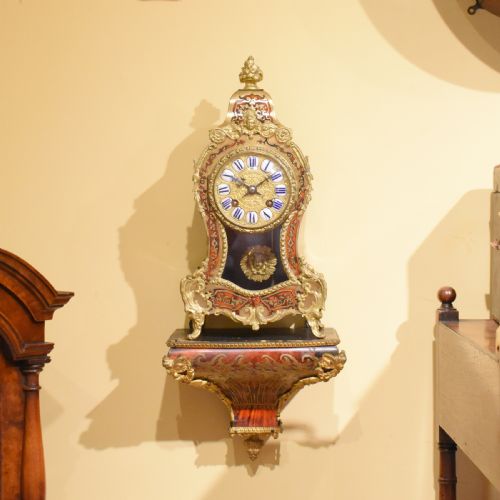 CLASSIC PARISIAN BOULLE MANTEL CLOCK WITH RARE BRACKET - ADDITIONAL PHOTO 17