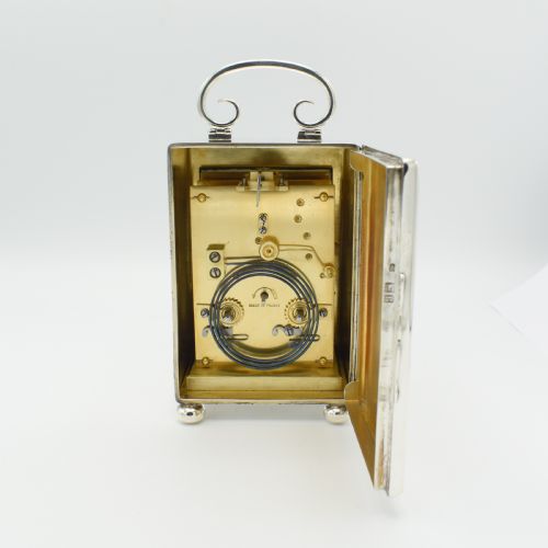 LARGE SILVER CARRIAGE CLOCK 1916 - ADDITIONAL PHOTO 6