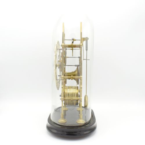 SMALL SKELETON CLOCK WITH GLASS DOME - ADDITIONAL PHOTO 2