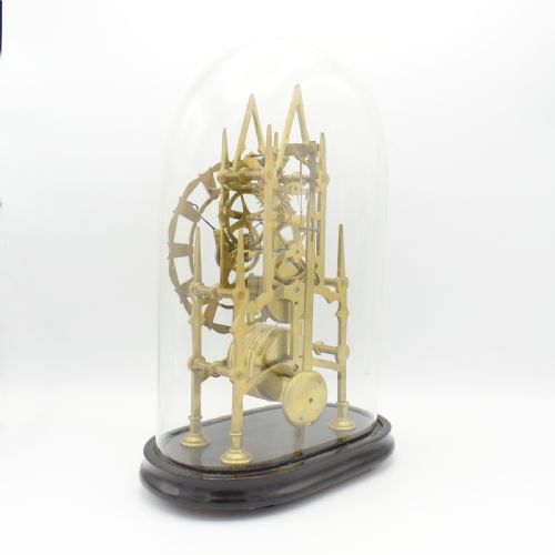 SMALL SKELETON CLOCK WITH GLASS DOME - ADDITIONAL PHOTO 3