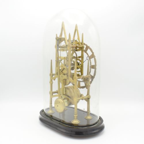 SMALL SKELETON CLOCK WITH GLASS DOME - ADDITIONAL PHOTO 5