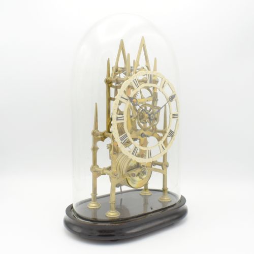 SMALL SKELETON CLOCK WITH GLASS DOME - ADDITIONAL PHOTO 7