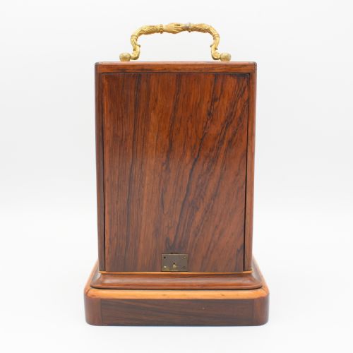 ROSEWOOD INLAID MANTEL CLOCK - ADDITIONAL PHOTO 3