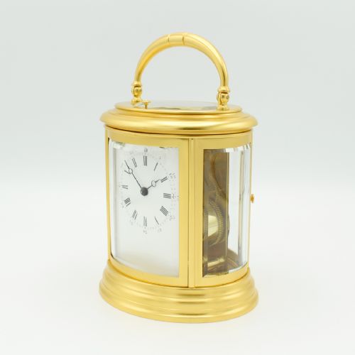 OVAL CARRIAGE CLOCK ATTRIBUTED TO DROCOURT - ADDITIONAL PHOTO 1