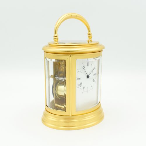 OVAL CARRIAGE CLOCK ATTRIBUTED TO DROCOURT - ADDITIONAL PHOTO 2