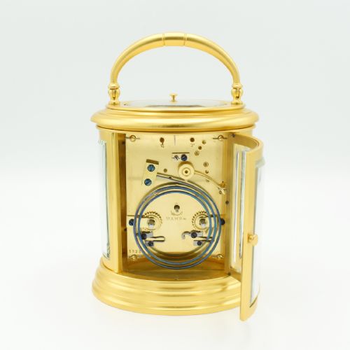 OVAL CARRIAGE CLOCK ATTRIBUTED TO DROCOURT - ADDITIONAL PHOTO 4