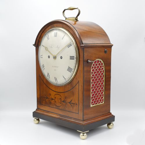 THOMAS MOSS NO 271 MAHOGANY BRACKET CLOCK - ADDITIONAL PHOTO 1
