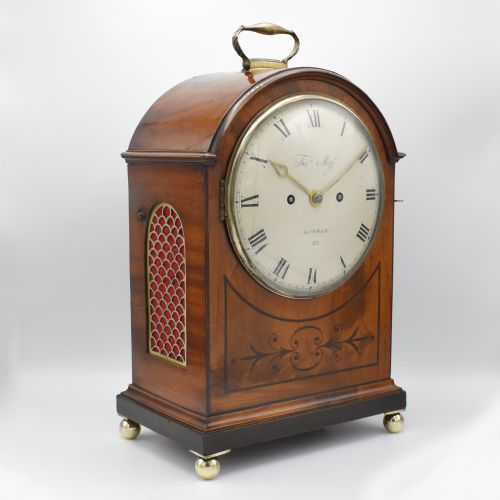 THOMAS MOSS NO 271 MAHOGANY BRACKET CLOCK - ADDITIONAL PHOTO 2