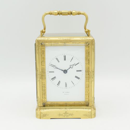 henry marc 'one piece' carriage clock - CATEGORY: ANTIQUE CLOCKS - DATED 1850