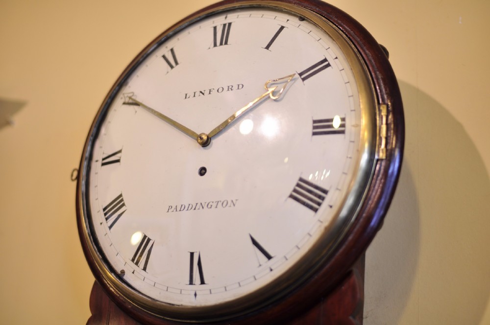 Wall Clock by Linford of Paddington, Circa 1830  View II