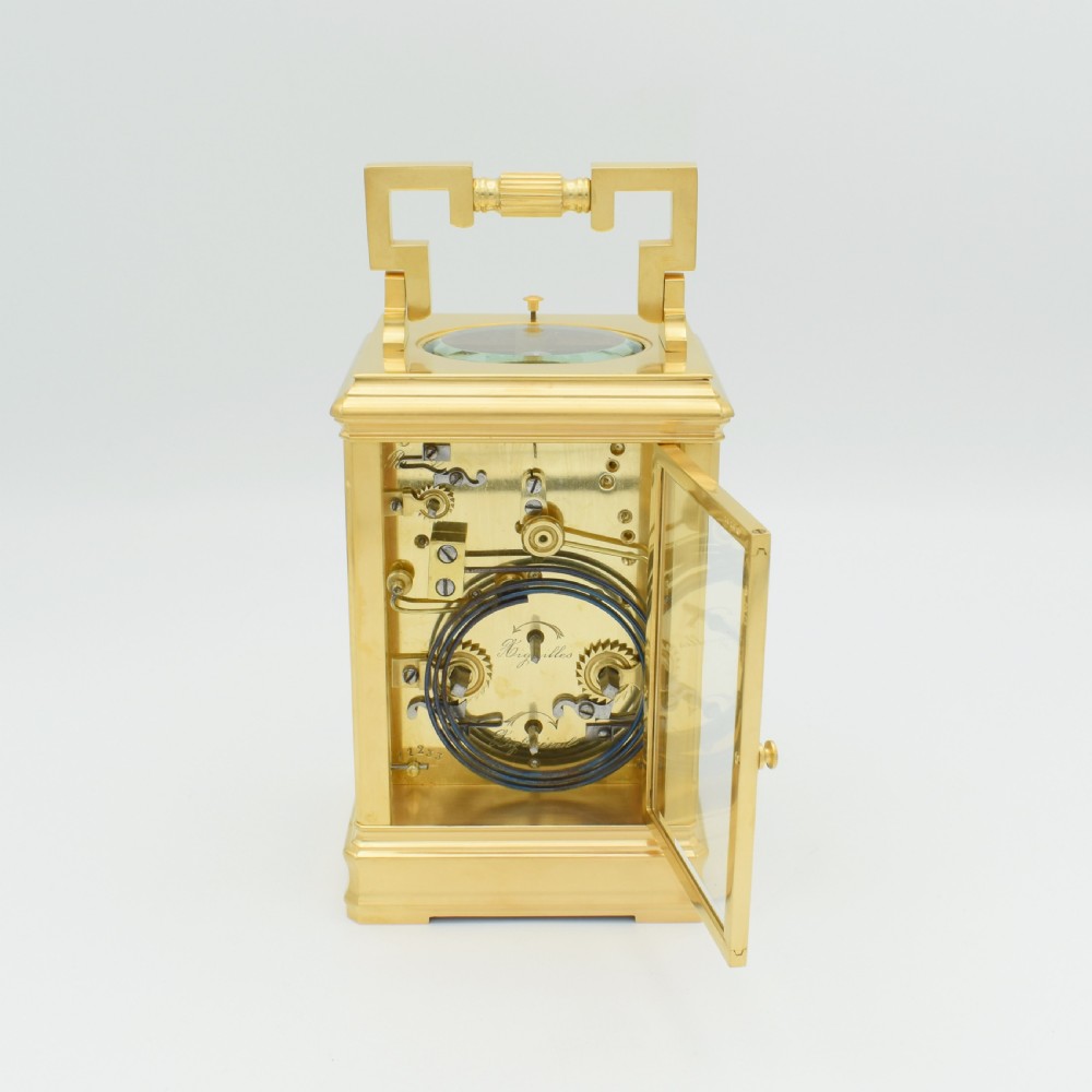 Alarm, Repeat Carriage with numbered Leather outer case View IX