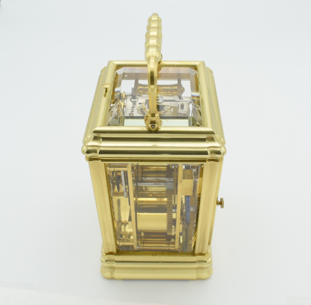 Good size Henri Jacot Carriage clock. View V