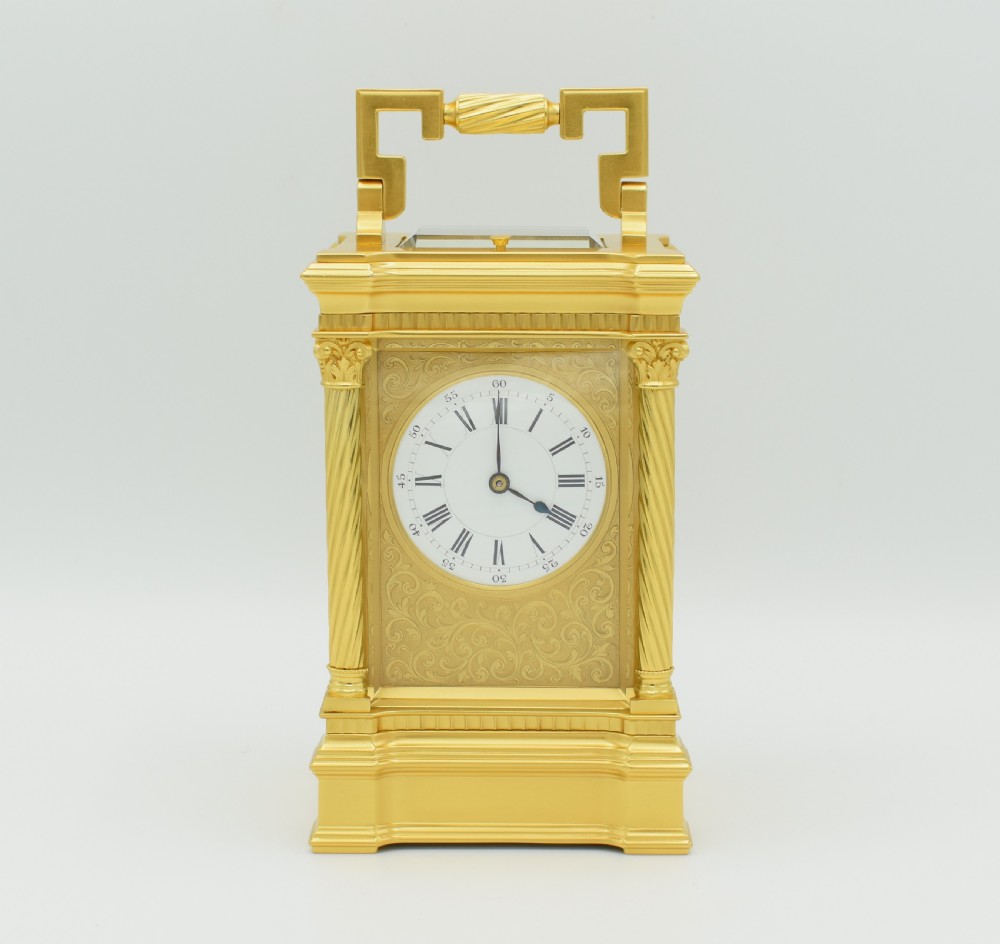 Fine & Large Corinthian Carriage clock