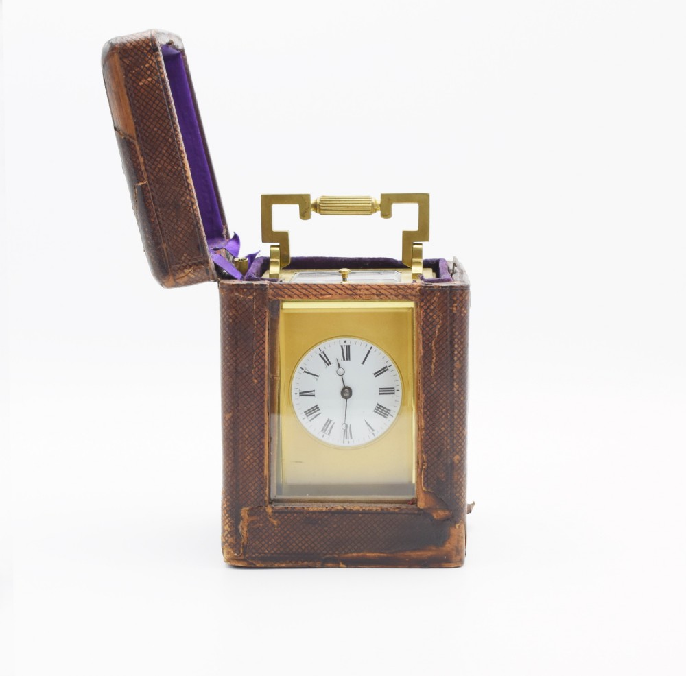 'Anglaise Riche' Style Carriage Clock With Case View II