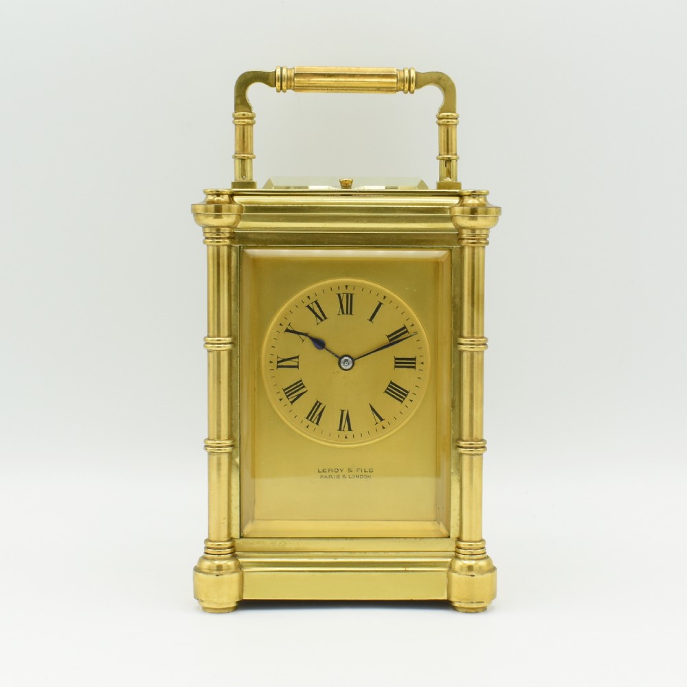 Bamboo style Carriage clock - Leroy et Fils, 211 Regent Street, London  View III
