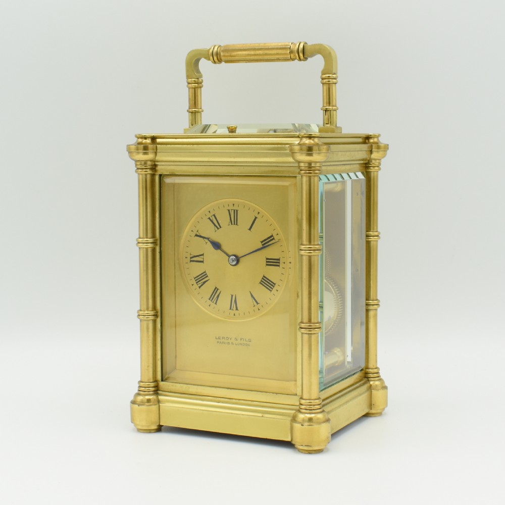 Bamboo style Carriage clock - Leroy et Fils, 211 Regent Street, London  View VI