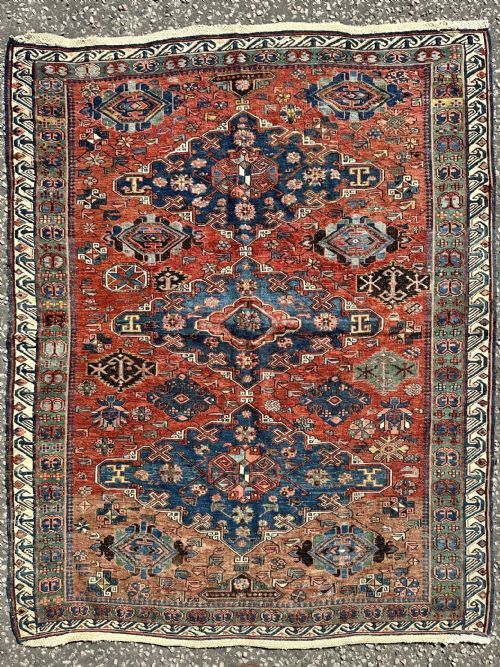 EAST CAUCASUS SOUMAC RUG CIRCA 1880