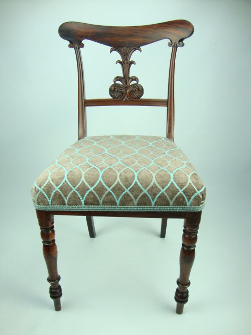 fig 1. Pair Antique Rosewood 19th Century Chairs