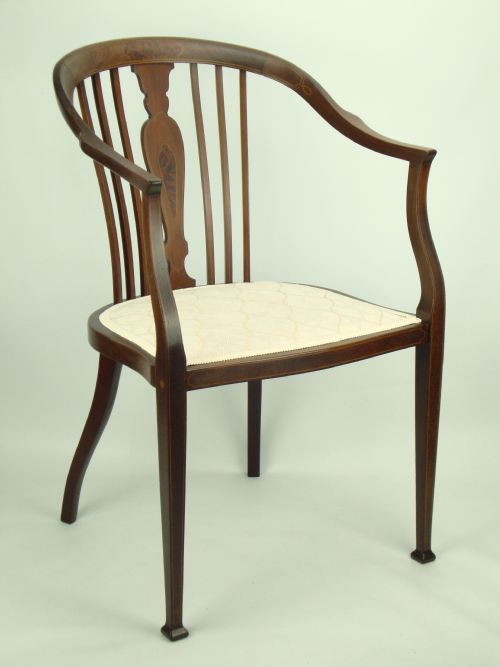 fig 1. Antique Edwardian Tub Chair