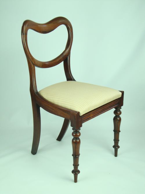 fig 1. Antique Victorian Rosewood Balloon Back Chair