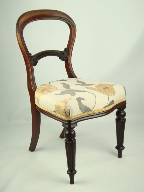 fig 1. Antique Victorian Balloon Back Chair