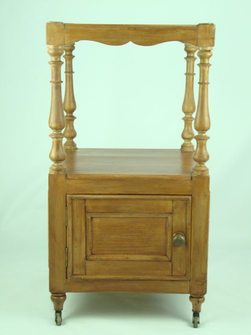 Antique Victorian Pine Bedside Cabinet