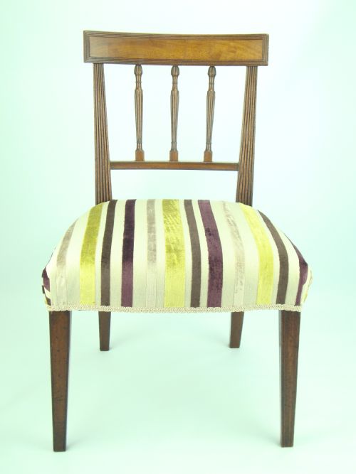 fig 1. Pair Antique George 3rd Side Chairs