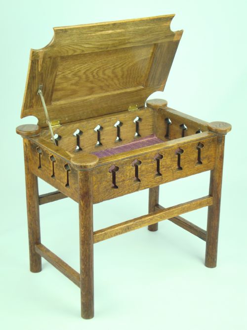 fig 1. Victorian Arts and Crafts Piano Stool
